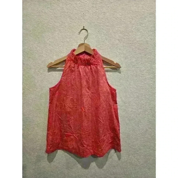 Michelle McDowell Pink top. Size medium. Farm Rio Vibes, cotton blouse. - Picture 1 of 4